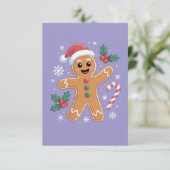 Lieve Kerstman Peperkoek Kerstkransje Kaart (Staand voorkant)