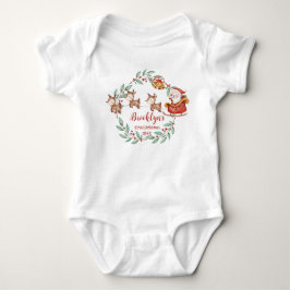 Lieve Kerstman Rendieren 1e Kerstmis Verjaardag Romper