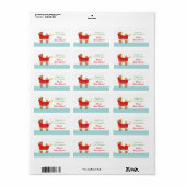 Lieve Kerstman slee Baby wandelwagen Bedankt label (Full Sheet)