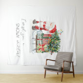 Lieve Kerstman, slee, cadeaus Wandkleed (In Situ (horizontaal))