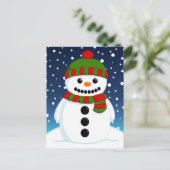 Lieve Kerstman Sneeuwpop Briefkaart (Staand voorkant)
