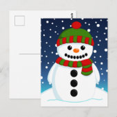 Lieve Kerstman Sneeuwpop Briefkaart (Voorkant / Achterkant)