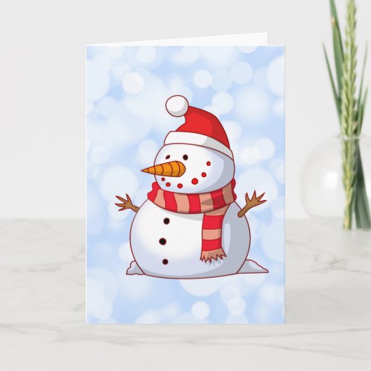 Lieve Kerstman Sneeuwpop Feestdagen Kaart (Voorkant)