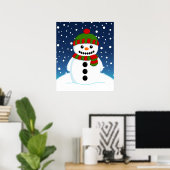 Lieve Kerstman Sneeuwpop Poster (Thuiskantoor)