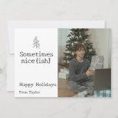 Lieve Kerstman Soms Mooie Kerst Gepersonaliseerd Feestdagenkaart (Voorkant)