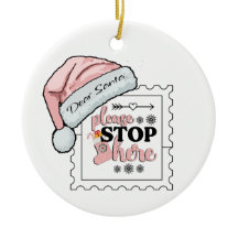 Lieve Kerstman Stop hier Gepersonaliseerd Ornament