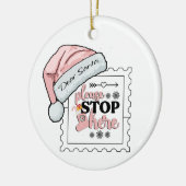Lieve Kerstman Stop hier Gepersonaliseerd Ornament (Links)
