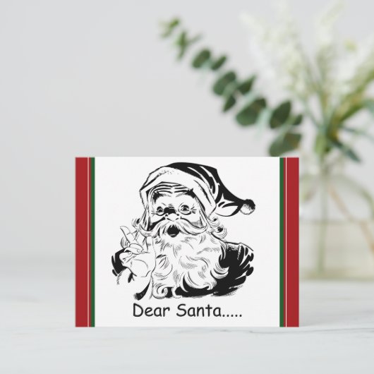 Lieve Kerstman... van Volwassen Vrouw Feestdagenkaart (Staand voorkant)