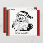 Lieve Kerstman... van Volwassen Vrouw Feestdagenkaart (Voorkant / Achterkant)