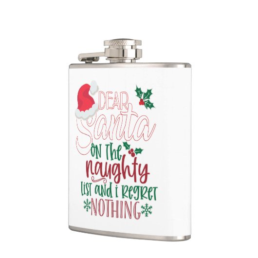 Lieve kerstman voor hem heupfles (Links)