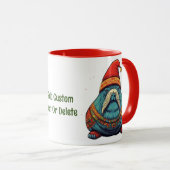 Lieve Kerstman Walrus Kerstcadeaus Walrusliefhebb Mok (Voorkant rechts)