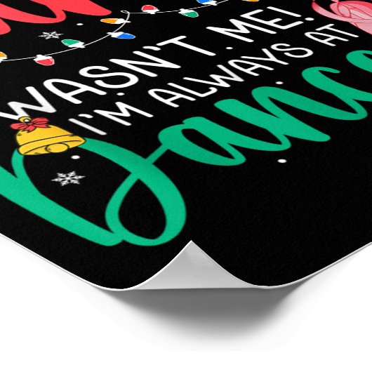 Lieve Kerstman wil dat ik altijd dans ballet kerst Poster (Hoek)