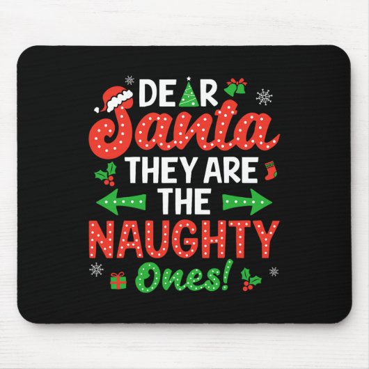 Lieve kerstman Ze ondeugende Ones Kerstmis Xmas Ma Muismat (Voorkant)