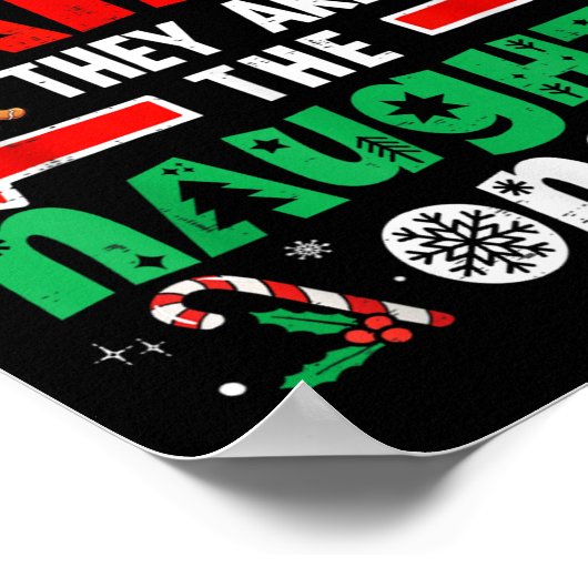 Lieve kerstman Ze ondeugende Ones Kerstmis Xmas Ma Poster (Hoek)