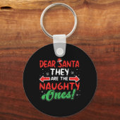 Lieve kerstman Ze ondeugende Ones Kerstmis Xmas Ma Sleutelhanger (Voorkant)