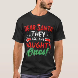 Lieve kerstman Ze ondeugende Ones Kerstmis Xmas Ma T-shirt