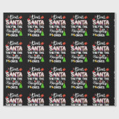 Lieve kerstman, ze zijn de Naughty Ees Familie Chr Cadeaupapier (Vlak)