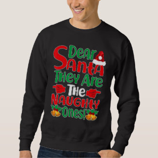 Lieve kerstman, ze zijn de Naughty Ees Kerstmis. Trui