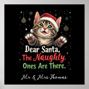 Lieve Kerstman, zij zijn de stoute mensen grappig Poster