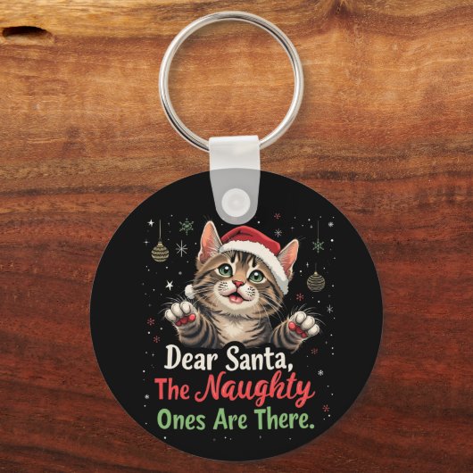 Lieve Kerstman, zij zijn de stoute mensen grappig Sleutelhanger (Voorkant)