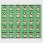 Lieve Kerstman, zijn we goed? Pug Christmas Wrappi Cadeaupapier (Vlak)