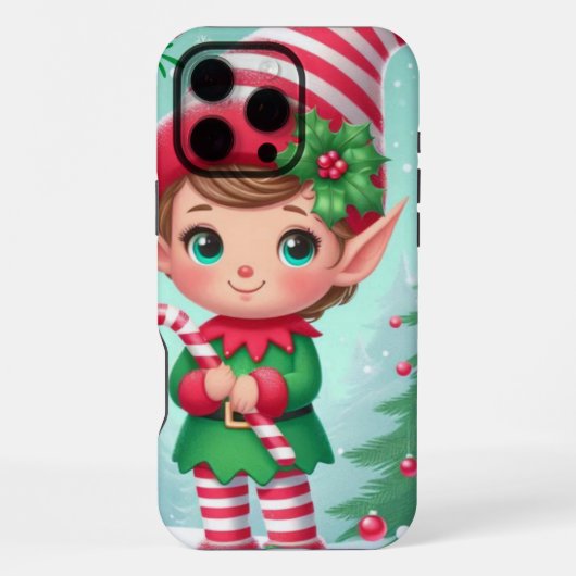 Lieve Kerstmannetjes iPhone Hoesje (Achterkant)