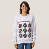 Lieve Kerstmis | Hexagon Ornament Sweatshirt (Voorkant volledig)