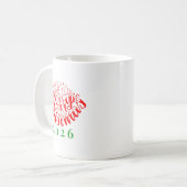 Lieve Kerstmis Typografie Koffiemok (Voorkant links)