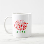 Lieve Kerstmis Typografie Koffiemok (Links)