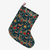 Lieve Kerstreeherten Met Gewei Grote Kerstsok (Voorkant (Hangend))
