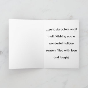 Lieve Kerstslak Vakantiewenskaart Feestdagen Kaart