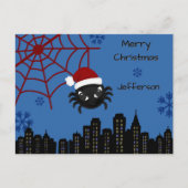 Lieve Kerstspin Gepersonaliseerd Feestdagenkaart (Voorkant)