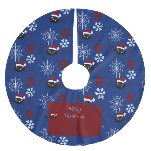 Lieve Kerstspin Gepersonaliseerd Kerstboom Rok (Voorkant)