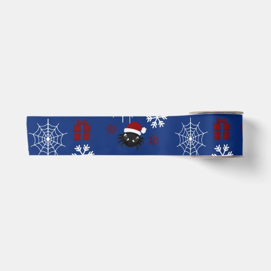 Lieve Kerstspin Gepersonaliseerd Satijnen Lint (Voorkant)