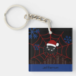 Lieve Kerstspin Gepersonaliseerd Sleutelhanger