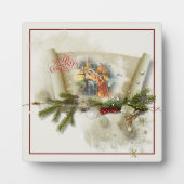 Lieve kerststal collage op maat kerstfeest  fotoplaat (Voorkant)