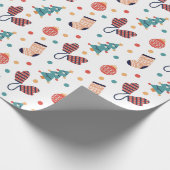 Lieve kerstthema cadeaupapier (Hoek)