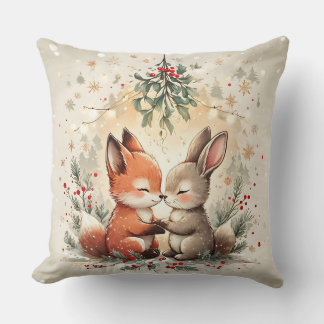 Lieve Kerstvos & Konijn Onder de Mistletoe Kussen