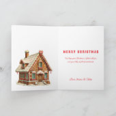 Lieve kerstwensen | Gingerbread House Kaart (Binnen)