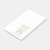 Lieve kikker die op een fiets rijdt | Grappig gesc Post-it® Notes (Schuin)