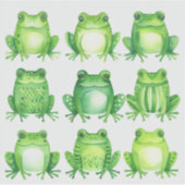 lieve kikker groepering sticker (Voorkant)