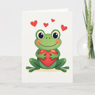 Lieve kikker liefdeshart kaart