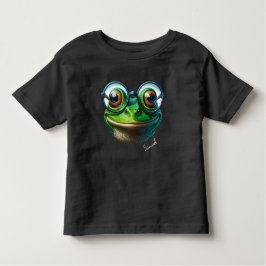 Lieve kikker met grote bril kinder shirts