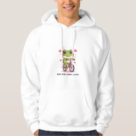Lieve kikker rijdt op een fiets | Grappig geschenk Hoodie