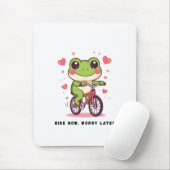 Lieve kikker rijdt op een fiets | Grappig geschenk Muismat (Met muis)