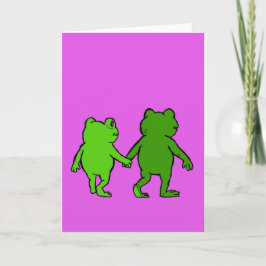 Lieve kikker Whimsical Cartoon Vriendschapskaart Kaart