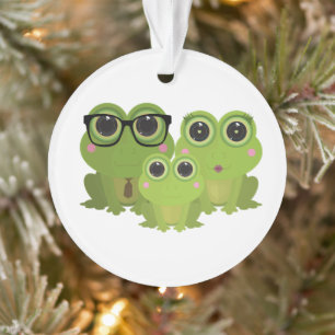 Lieve Kikkersfamilie Ornament