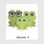 Lieve Kikkersfamilie Sticker (Vel)