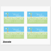 Lieve Kinderarts Giraffe Rechthoekige Sticker (Vel)