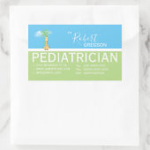 Lieve Kinderarts Giraffe Rechthoekige Sticker (Tas)